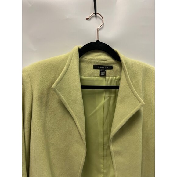 Vintage Louben Womens Wool & Cashmere Blend Mint Green Blazer Jacket Sz 8 - Picture 3 of 9